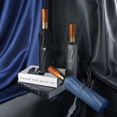 木製 ハンドル 傘 12 肋 防風 防水 コウチュール パターン ビジネス ギフト