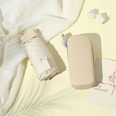 女性用 5つ折り式 ミニ 日焼け止め傘 UV 保護とカスタム ロゴ