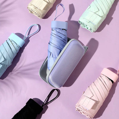 女性用 5つ折り式 ミニ 日焼け止め傘 UV 保護とカスタム ロゴ