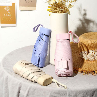 女性用 5つ折り式 ミニ 日焼け止め傘 UV 保護とカスタム ロゴ